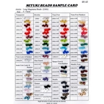 LMA-CARD-1:  Long Magatama Beads Sample Card (SP-127) (LMA) (Discontinued) 