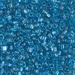 TR8-1823:  Miyuki 8/0 Triangle Sparkling Blue Lined Aqua AB 