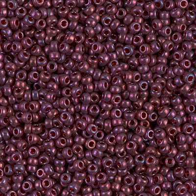 11/0 Czech Luster Brick Red Glass Seed Beads 10-Grams TINY Glass Beads 