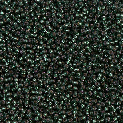 Caravan Beads - Miyuki - 15-1423: 15/0 Dyed Silverlined Dark Olive Miyuki  Seed Bead #15-1423*