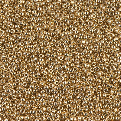 Miyuki ROUND 15/0 Seed Beads 24KT GOLD PLATED (5 grams tube)