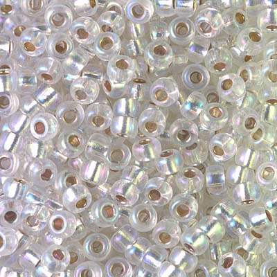 Czech Seed Bead 6/0 (4mm) Beads Silver Lined Crystal (10 Grams) Beads 