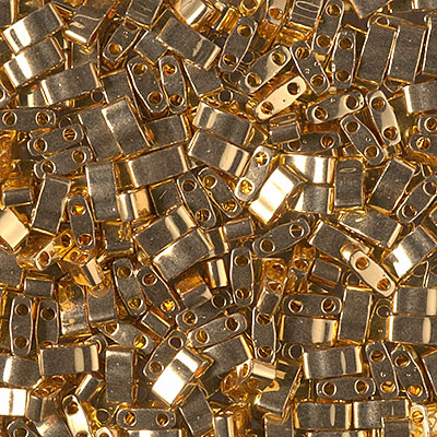 0191 WHOLE Gold Tila Beads, 24K gold plated