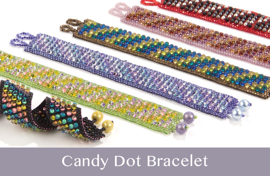 Licorice Leather Brick Stitch Bangle Bead Weaving Kit - Beads Gone