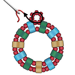Woven Circle Earrings with Miyuki Half Tila Beads
