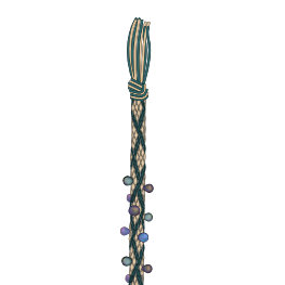 Kumihimo braided bracelet with drops