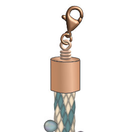 Kumihimo braided bracelet with drops