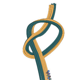 Kumihimo braided bracelet with drops