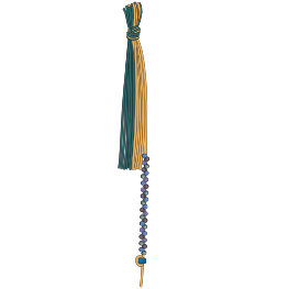 Kumihimo bracelet with Miyuki Drop beads