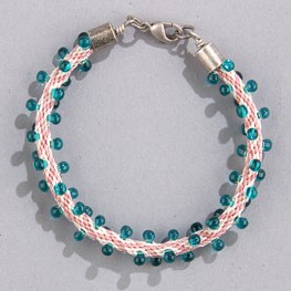 Kumihimo Sundew Bracelet Bougainvillea