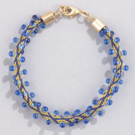 Kumihimo Sundew Bracelet Climbing Bluebells