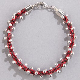 Kumihimo Sundew Bracelet Scarlet Runner