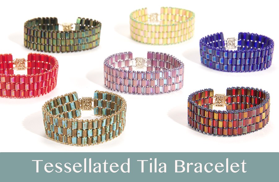 DIY Stretch Bracelets with Miyuki Tila Beads 