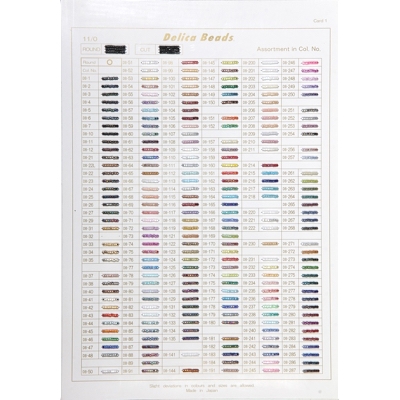 Caravan Beads - Miyuki - CARD N-2: 11/0 Delica Beads Sample Cards (DB ...
