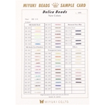 DELICACARD 1005:  Miyuki Silk & Dyed Delica Sample Card (1005) (DB) 