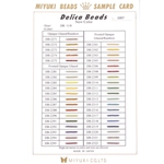 DELICACARD 1007:  Miyuki Opaque & Frosted Glazed Delica Sample Card (1007) (DB) 