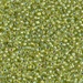 11-1014:  HALF PACK 11/0 Silverlined Chartreuse AB Miyuki Seed Bead approx 125 grams - 11-1014_1/2pk