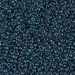 11-347:  HALF PACK 11/0 Dark Blue Lined Aqua AB Miyuki Seed Bead approx 125 grams - 11-347_1/2pk