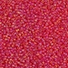 15-140FR:  HALF PACK 15/0 Matte Transparent Red Orange AB  Miyuki Seed Bead approx 125 grams - 15-140FR_1/2pk