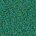 15-146FR:  HALF PACK 15/0 Matte Transparent Green AB Miyuki Seed Bead approx 125 grams - 15-146FR_1/2pk