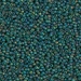 15-156FR:  HALF PACK 15/0 Matte Transparent Dark Emerald AB  Miyuki Seed Bead approx 125 grams - 15-156FR_1/2pk
