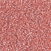 15-642:  HALF PACK 15/0 Dyed Salmon Silverlined Alabaster Miyuki Seed Bead approx 125 grams - 15-642_1/2pk
