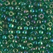6-179:  HALF PACK 6/0 Transparent Green AB Miyuki Seed Bead approx 125 grams - 6-179_1/2pk