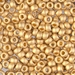 6-191F: HALF PACK 6/0 Matte 24kt Gold Plated Miyuki Seed Bead approx 25 grams - 6-191F_1/2pk