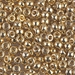 6-193: HALF PACK 6/0 24kt Gold Light Plated Miyuki Seed Bead approx 25 grams - 6-193_1/2pk