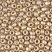 6-193F: HALF PACK 6/0 Matte 24kt Gold Light Plated Miyuki Seed Bead approx 25 grams - 6-193F_1/2pk
