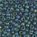 6-2064:  HALF PACK 6/0 Matte Metallic Blue Green Iris Miyuki Seed Bead approx 125 grams - 6-2064_1/2pk
