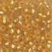 6-3F:  HALF PACK 6/0 Matte Silverlined Gold  Miyuki Seed Bead approx 125 grams - 6-3F_1/2pk