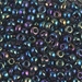 6-455:  HALF PACK 6/0 Metallic Variegated Blue Iris Miyuki Seed Bead approx 125 grams - 6-455_1/2pk