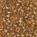 6-971: HALF PACK 6/0 Copper Lined Pale Amber Miyuki Seed Bead approx 50 grams - 6-971_1/2pk