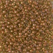 8-345:  HALF PACK 8/0 Salmon Lined Peridot Luster Miyuki Seed Bead approx 125 grams - 8-345_1/2pk