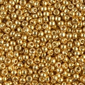 8-4202:  8/0 Duracoat Galvanized Gold Miyuki Seed Bead 