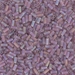 BGL1-142FR:  HALF PACK 3mm Miyuki Bugle Bead Matte Transparent Smoky Amethyst AB approx 125 grams - BGL1-142FR_1/2pk