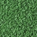 BGL1-411:  HALF PACK 3mm Miyuki Bugle Bead Opaque Green approx 125 grams - BGL1-411_1/2pk