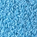 BGL1-413FR:  HALF PACK 3mm Miyuki Bugle Bead Matte Opaque Turquoise Blue AB approx 125 grams - BGL1-413FR_1/2pk