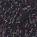 BGL1-454:  HALF PACK 3mm Miyuki Bugle Bead Metallic Dark Plum Iris approx 125 grams - BGL1-454_1/2pk