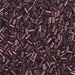BGL1-460:  HALF PACK 3mm Miyuki Bugle Bead Metallic Dark Raspberry approx 125 grams - BGL1-460_1/2pk