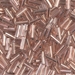 BGL2-197H: HALF PACK 6mm Miyuki Bugle Bead Copper Lined Crystal Hex Cut approx 50 grams - BGL2-197H_1/2pk