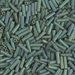 BGL2-2031:  HALF PACK 6mm Miyuki Bugle Bead Matte Metallic Sage Green Luster approx 125 grams - BGL2-2031_1/2pk