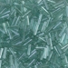 BGL2-2445:  HALF PACK 6mm Miyuki Bugle Bead Transparent Sea Foam Luster approx 125 grams - BGL2-2445_1/2pk