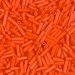BGL2-406:  HALF PACK 6mm Miyuki Bugle Bead Opaque Orange approx 125 grams - BGL2-406_1/2pk