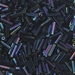 BGL2-452H:  HALF PACK 6mm Miyuki Bugle Bead Metallic Dark Blue Iris Hex Cut (was BGL approx 125 grams - BGL2-452H_1/2pk
