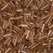 BGL2-971: HALF PACK 6mm Miyuki Bugle Bead Copper Lined Pale Amber approx 50 grams - BGL2-971_1/2pk