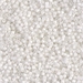 DB0066:  HALF PACK White Lined Crystal AB 11/0 Miyuki Delica Bead 50 grams - DB0066_1/2pk
