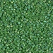 DB0163:  HALF PACK Opaque Green AB 11/0 Miyuki Delica Bead 50 grams - DB0163_1/2pk