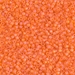 DB0855:  HALF PACK Matte Transparent Orange AB 11/0 Miyuki Delica Bead 50 grams - DB0855_1/2pk